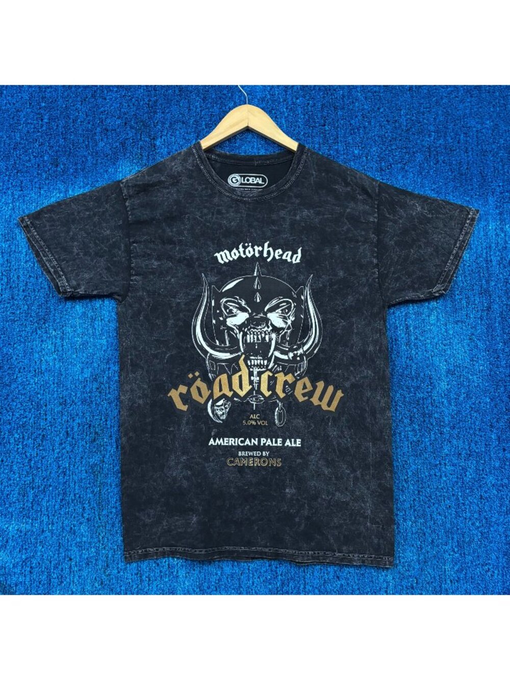 Motörhead “Roadcrew American Pale Ale” Mineral Wash Graphic T-Shirt Size Medium